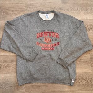Vintage Russell Athletic Gray University of Denver Pioneers Crewneck Sweater